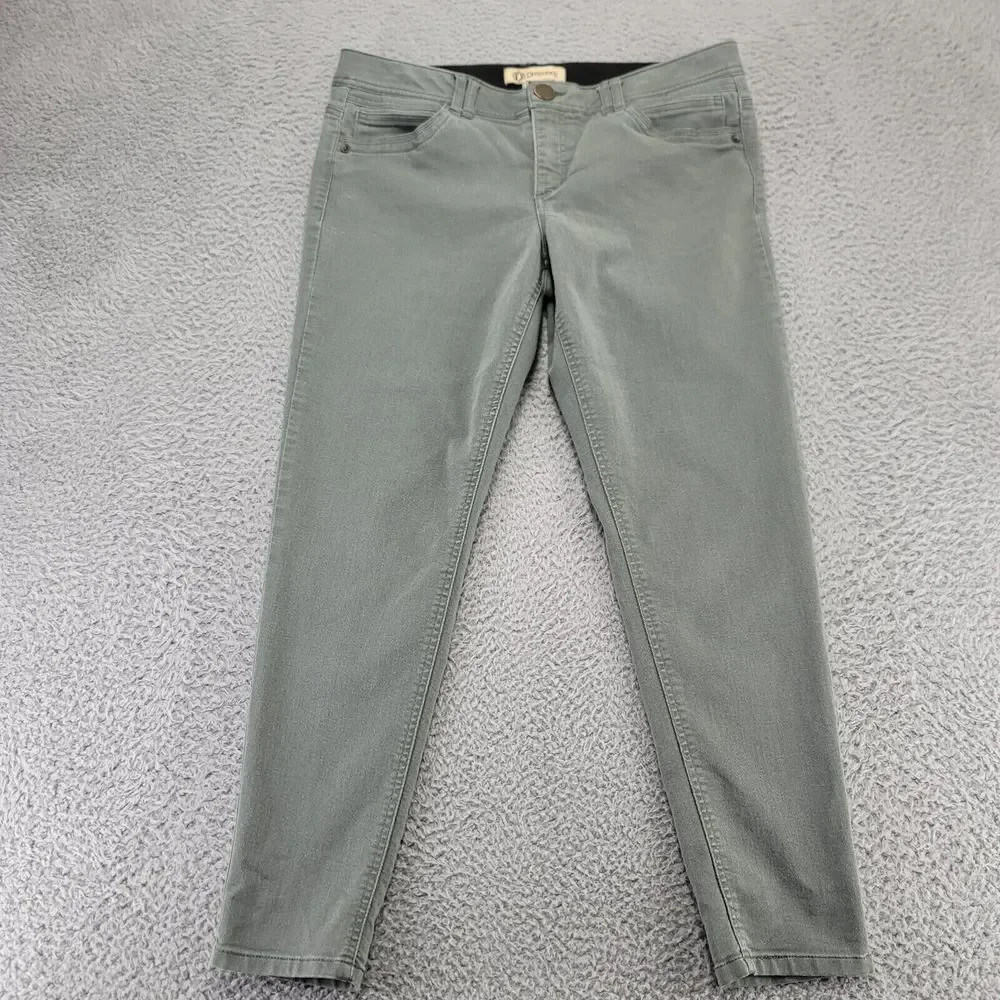 Democracy Jeans Womens 12 Green Denim Skinny Ab Solution Dark Wash Mid Rise - Picture 1 of 10